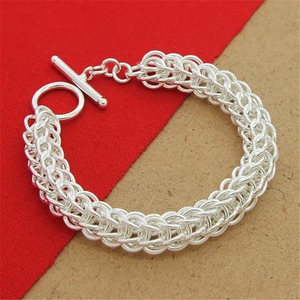 Classic 925 Sterling Silver Plated Bracelet - Picture 3 of 5